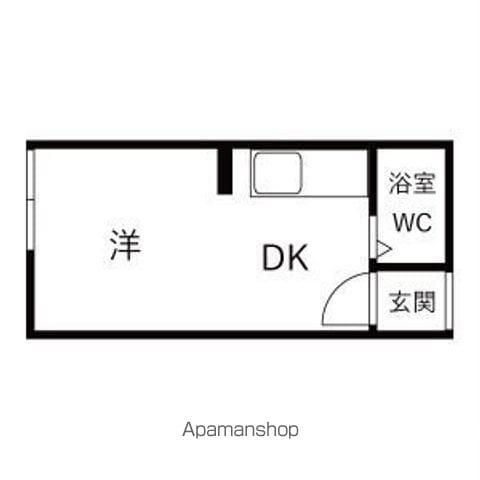 ブランドニース1(1DK/3階)の間取り写真