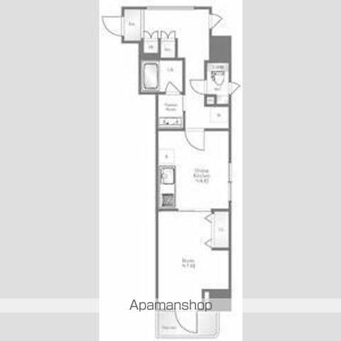 GENOVIA御徒町SKYGARDEN(1DK/5階)の間取り写真