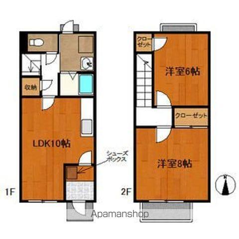 ブランシェ・アウトリバー(2LDK)の間取り写真