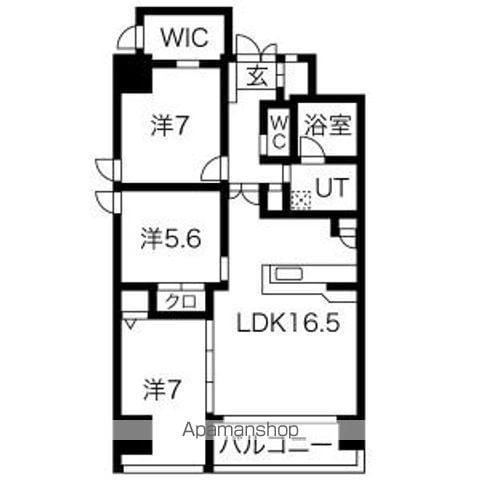 THE RESIDENCE M・KANOU(3LDK/2階)の間取り写真