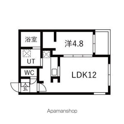 URBAN FLATS千歳GAー千(1LDK/4階)の間取り写真