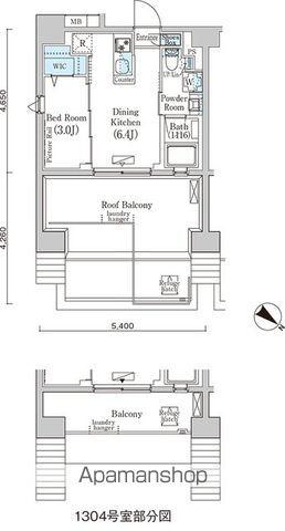 フルハウス赤羽(1DK/13階)の間取り写真