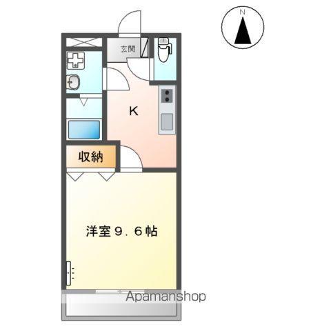 フェアリーⅡ(1K/1階)の間取り写真