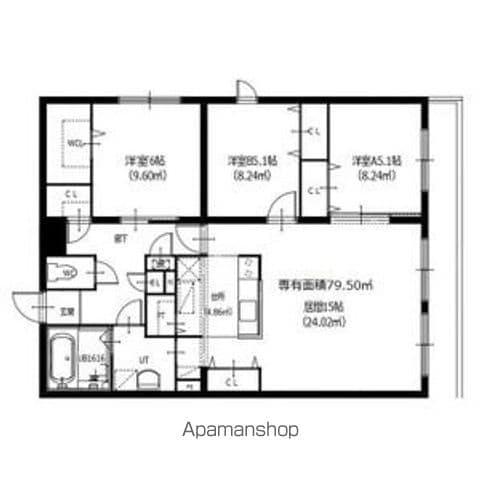 ル ビエノア北円山(3LDK/1階)の間取り写真