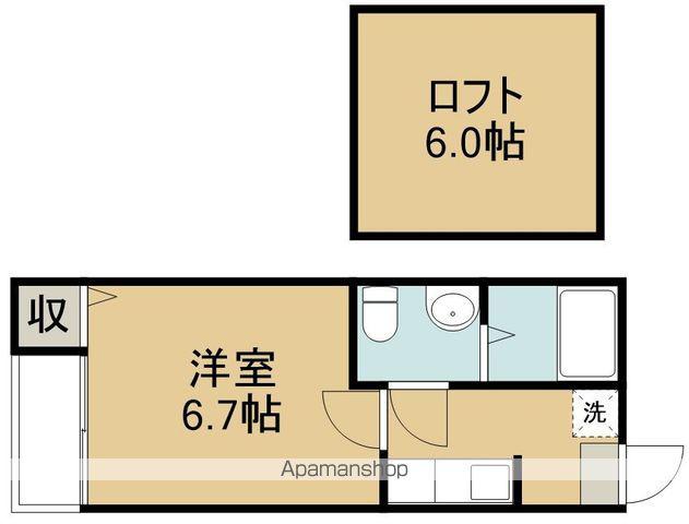 エンルート東仙台(1K/2階)の間取り写真