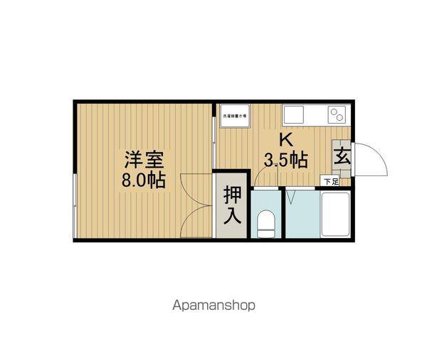 フレグランスローゼ(1K/1階)の間取り写真