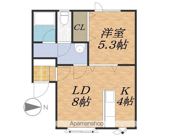 CASTLE M・KⅢ(1LDK/2階)の間取り写真