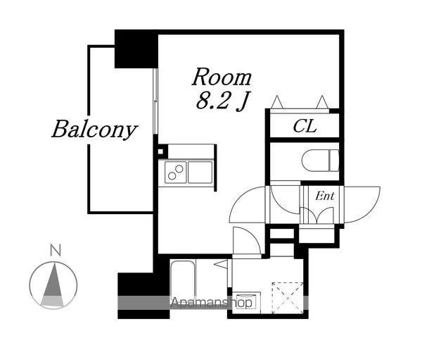SHOKEN RESIDENCE名古屋 太閤通(1K/14階)の間取り写真