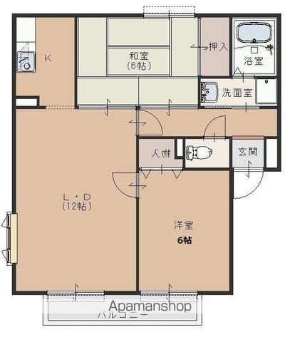 シャルムラポール(2LDK/1階)の間取り写真