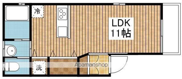 MARGUERITE南万代(ワンルーム/3階)の間取り写真