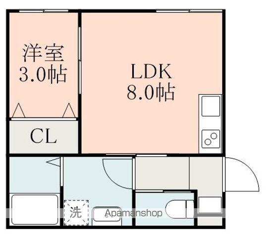 ラ・ポルテ光の森北Ⅶ(1LDK/1階)の間取り写真