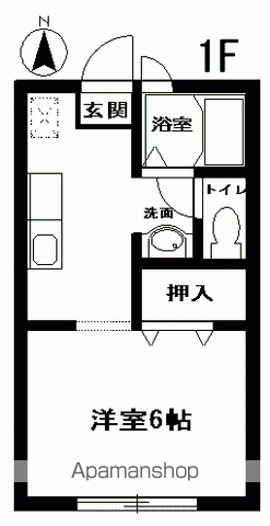 神田ハイツ(1K/1階)の間取り写真