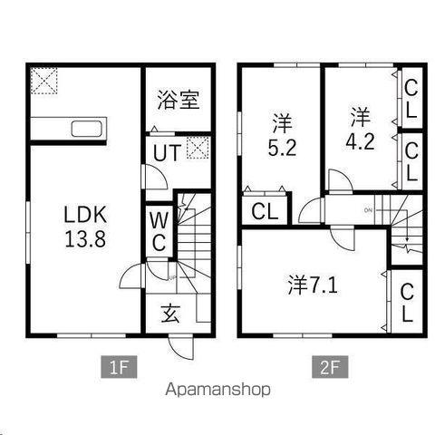 COMFORT青山B(3LDK/1階)の間取り写真