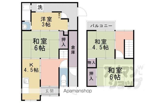 横木２丁目貸家(4K)の間取り写真