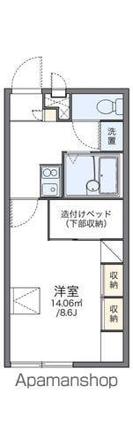 レオパレスしまたⅡ(1K/1階)の間取り写真