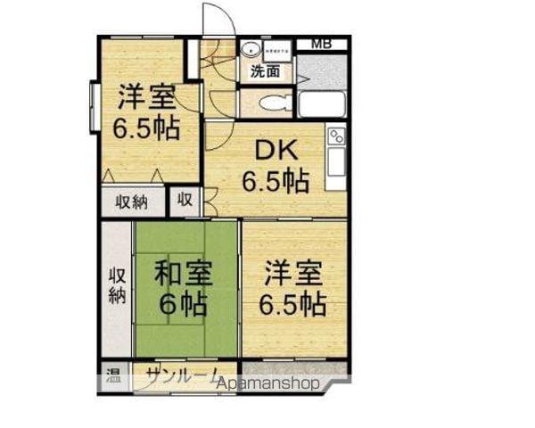 プロムナード(3DK/3階)の間取り写真