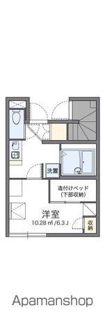 レオパレスJ(1K/1階)の間取り写真