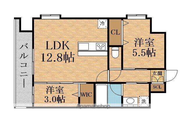 SPLENDIDE RAIZE SHINOSAKA ノース(2LDK/13階)の間取り写真