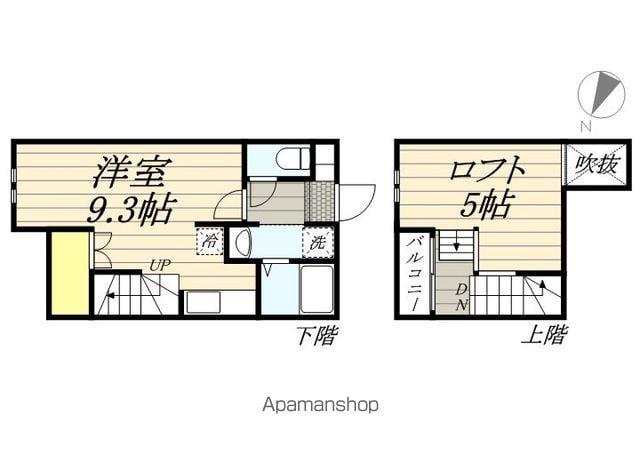 POLARIS CITY 九研Ⅱ(ワンルーム/1階)の間取り写真