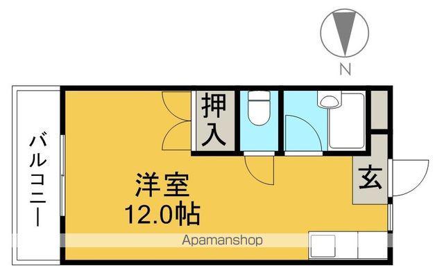 ベルデン朝倉(ワンルーム/3階)の間取り写真