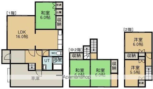 北海道函館市 2階建 築49年(5LDK)の間取り写真