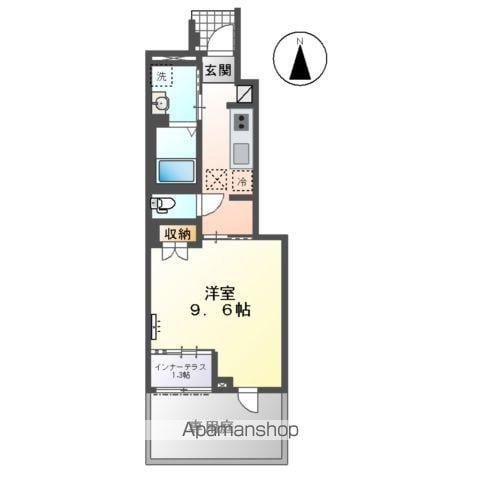 森本2丁目アパートⅡ(1K/1階)の間取り写真