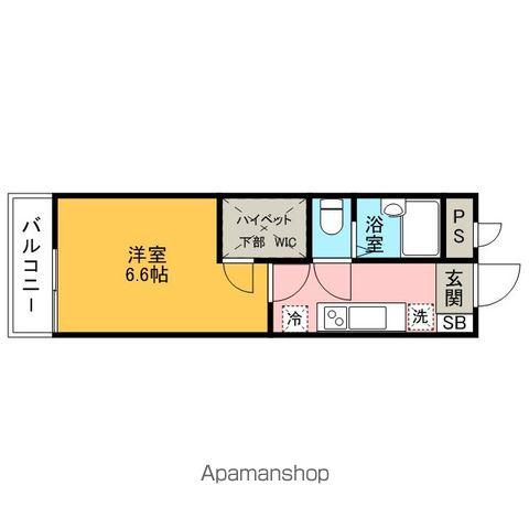 レオパレスWAVEIMPACT(1K/2階)の間取り写真