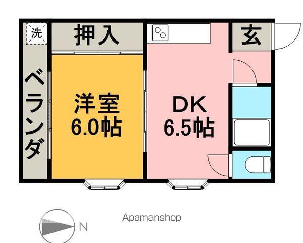 フリーデンハイムHEIWA(1DK/3階)の間取り写真