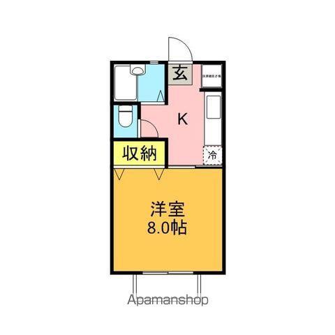 シャルム西津田Ⅱ(1K/1階)の間取り写真