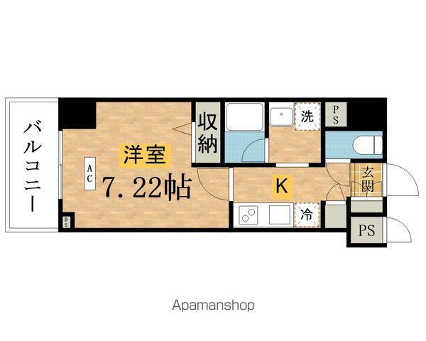 八王子共同計画(1K/7階)の間取り写真