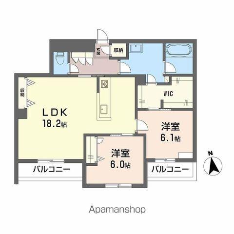 ベレオ安宅(2LDK/2階)の間取り写真