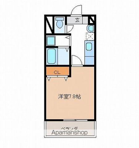 メゾンドOASIS(1K/2階)の間取り写真