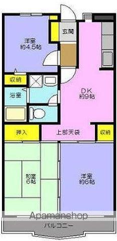 キャピオーレ(3DK/2階)の間取り写真