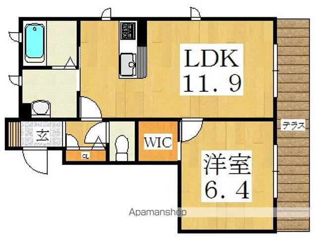 DEUXMAISONS照ヶ丘B(1LDK/1階)の間取り写真