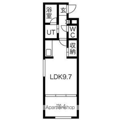 SERENE GARDEN桑園(1LDK/5階)の間取り写真