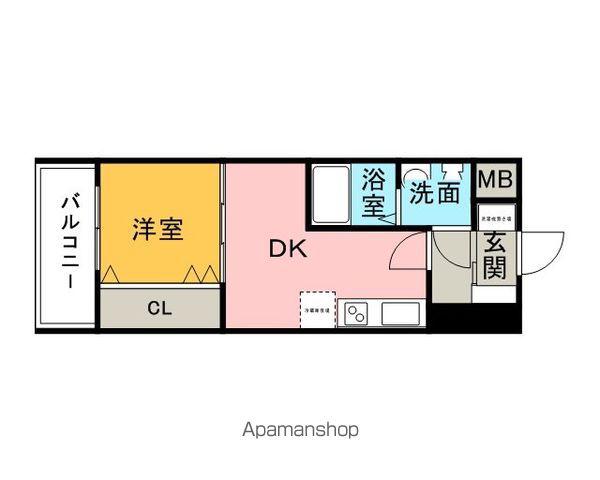 アリビオ天神南(1DK/10階)の間取り写真