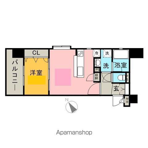 アクタス博多ステーションタワー(1LDK/10階)の間取り写真