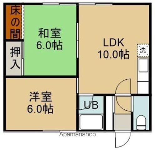 コーポ久我山Ⅰ(2LDK/1階)の間取り写真