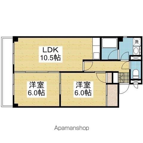 サクラメントハイツ(2LDK/4階)の間取り写真