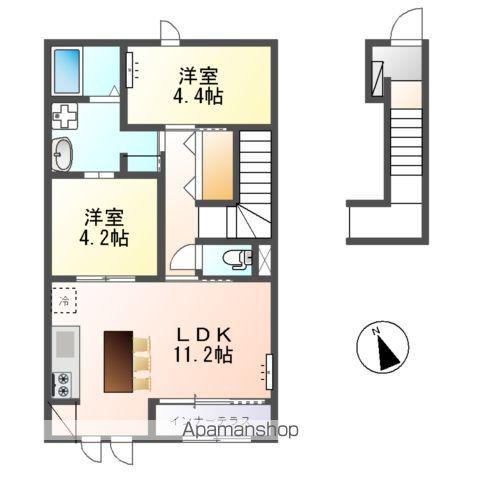 エスペランサ(2LDK/2階)の間取り写真