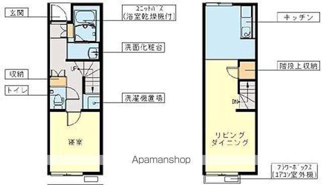 レオネクストパウロウニア(1LDK/1階)の間取り写真