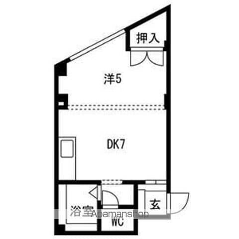 NYパレス(ワンルーム/2階)の間取り写真