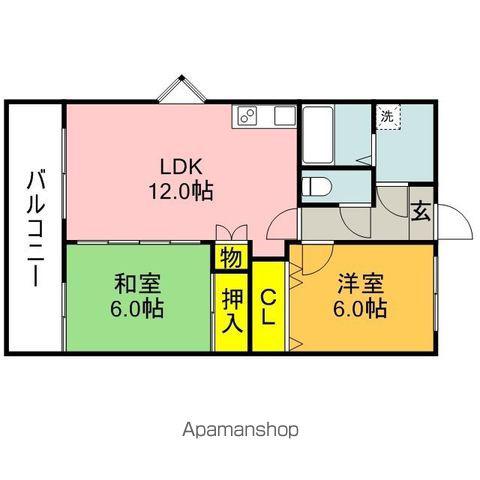イ・カーサ・MS(2LDK/4階)の間取り写真