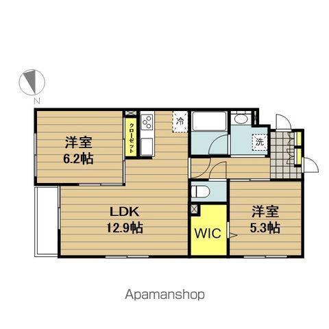 ヴィラ オリオン(2LDK/3階)の間取り写真