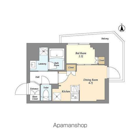 ARKMARK板橋大山(1DK/2階)の間取り写真