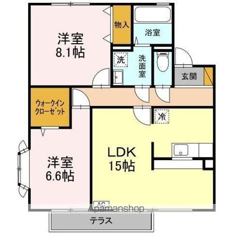 セジュールプラムハイツ(2LDK/1階)の間取り写真