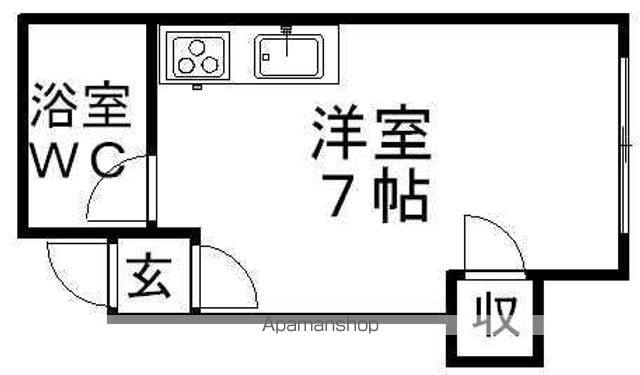 澄川トーシンビルⅡ(2LDK/1階)の間取り写真