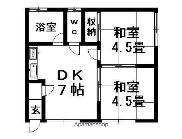 清和ハウス(2DK/1階)の間取り写真