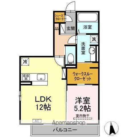 ルミエール青木島(1LDK/3階)の間取り写真