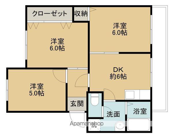 コンパートメントN(3DK/1階)の間取り写真
